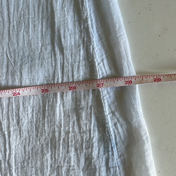 MADE IN ITALY 100% Cotton Sleeveless Midi Dress Swim Cover Up Light Blue No Size - Picture 6 of 7